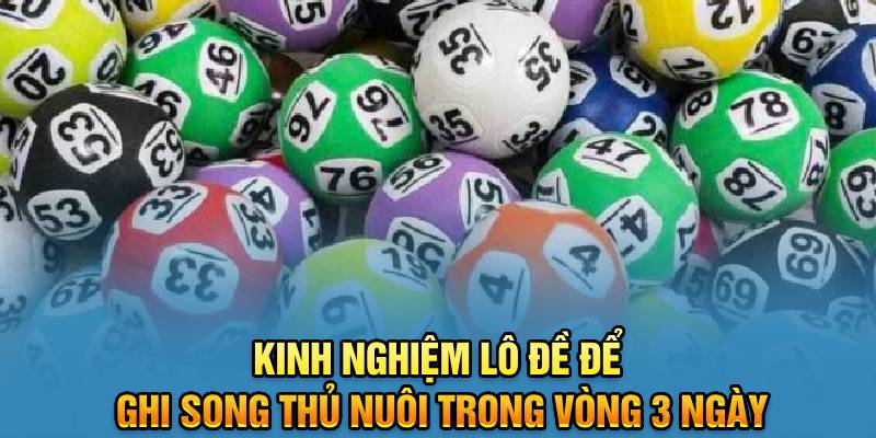 Kinh nghiệm lô đề để ghi song thủ nuôi trong vòng 3 ngày